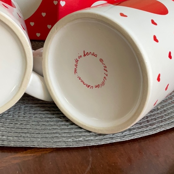 Vintage 1987 Lillian Vernon Heart Mug Set of 2 with Original Boxes No. 9283 - Picture 12 of 16